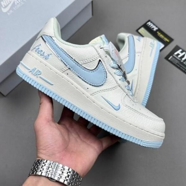 Nike Air Force 1 White and light blue