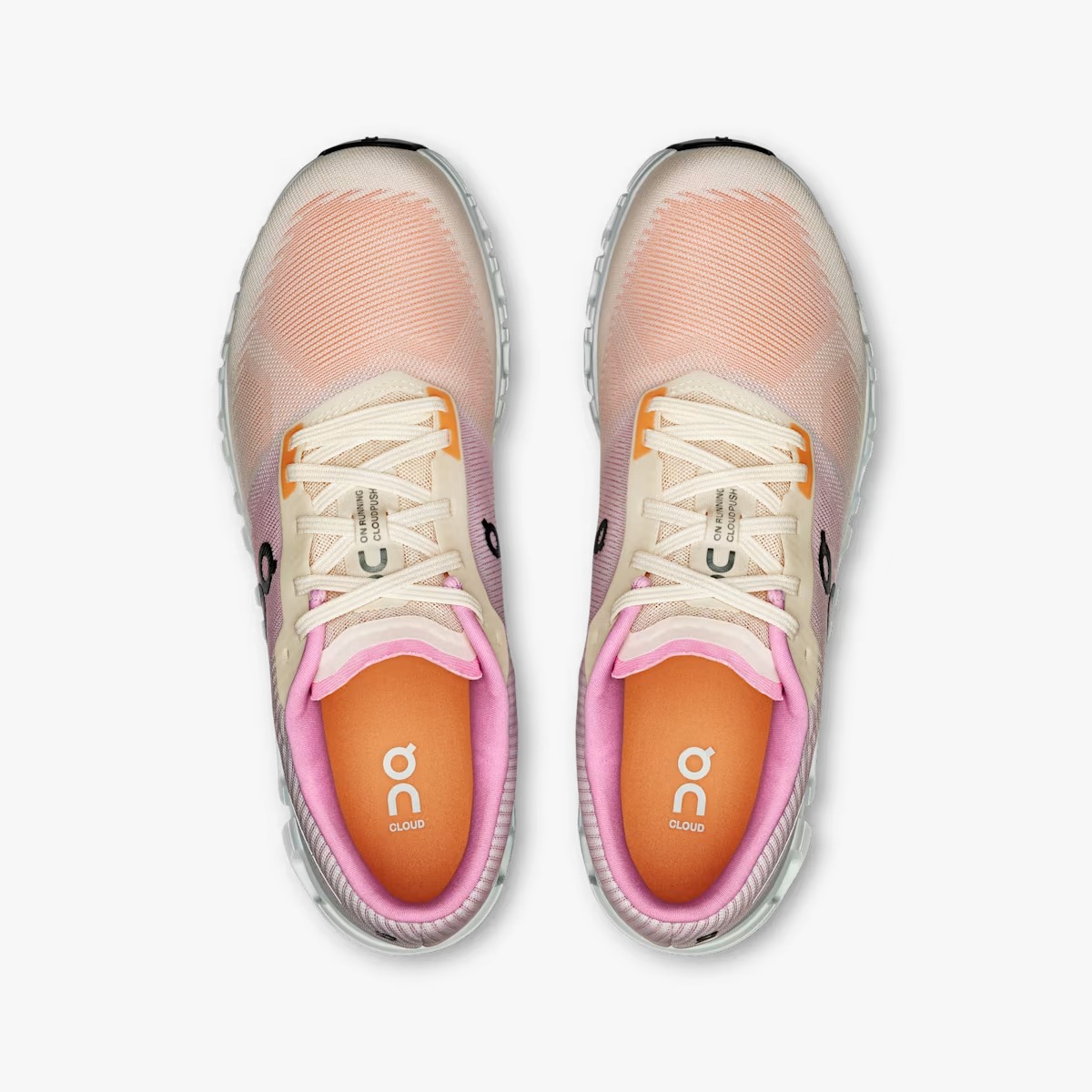 drone-view-shoes -On Running Cloud 6 Push Tangerine Raspberry