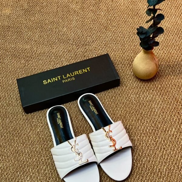 Ruched Strap Logo Slide