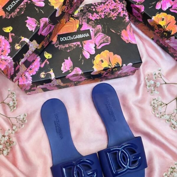 D&G Rubber Slide Sandal - Blue