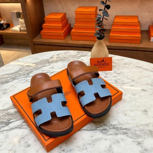 Hermès Chypre Sandals - Denim