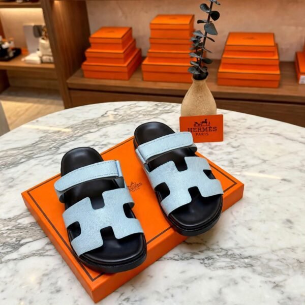 Hermès Chypre Sandals - Ice Blue